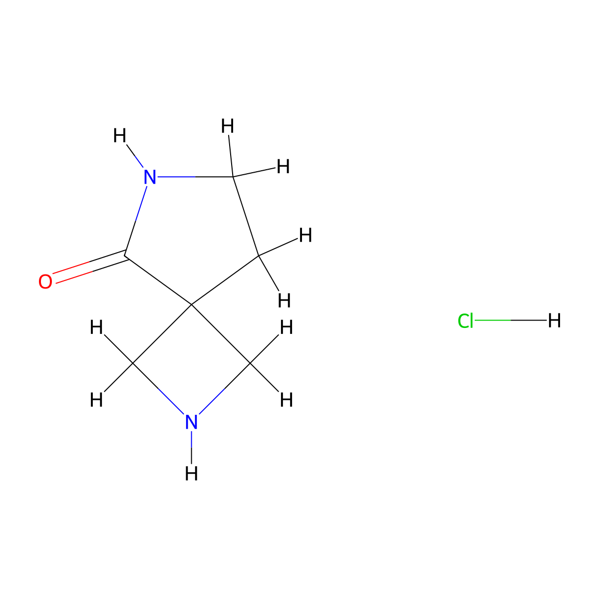 2,6-Diazaspiro[3.4]octan-5-one hydrochloride molecular structure, CAS 1203683-28-6