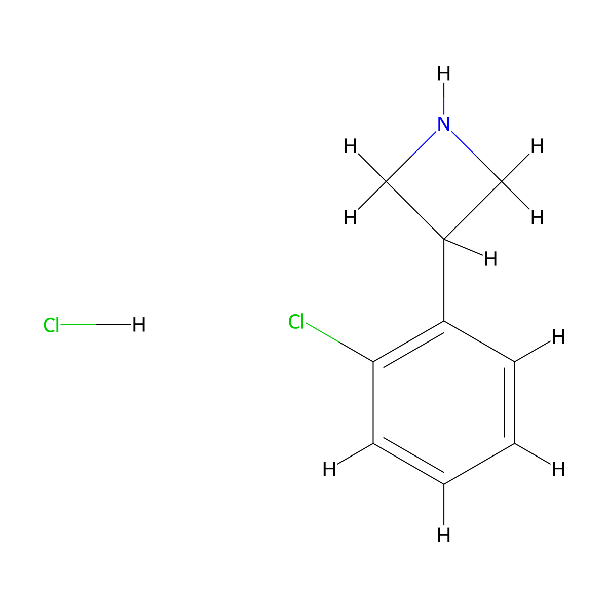 3-(2-Chlorophenyl)azetidine hydrochloride molecular structure, CAS 1203683-32-2