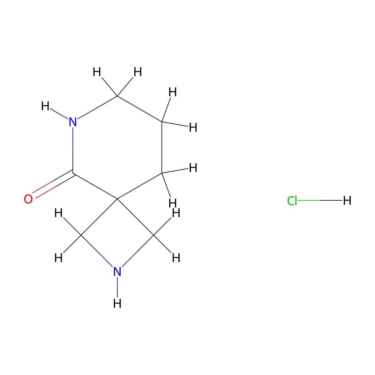 2,6-Diazaspiro[3.5]nonan-5-one hydrochloride molecular structure, CAS 1203684-48-3