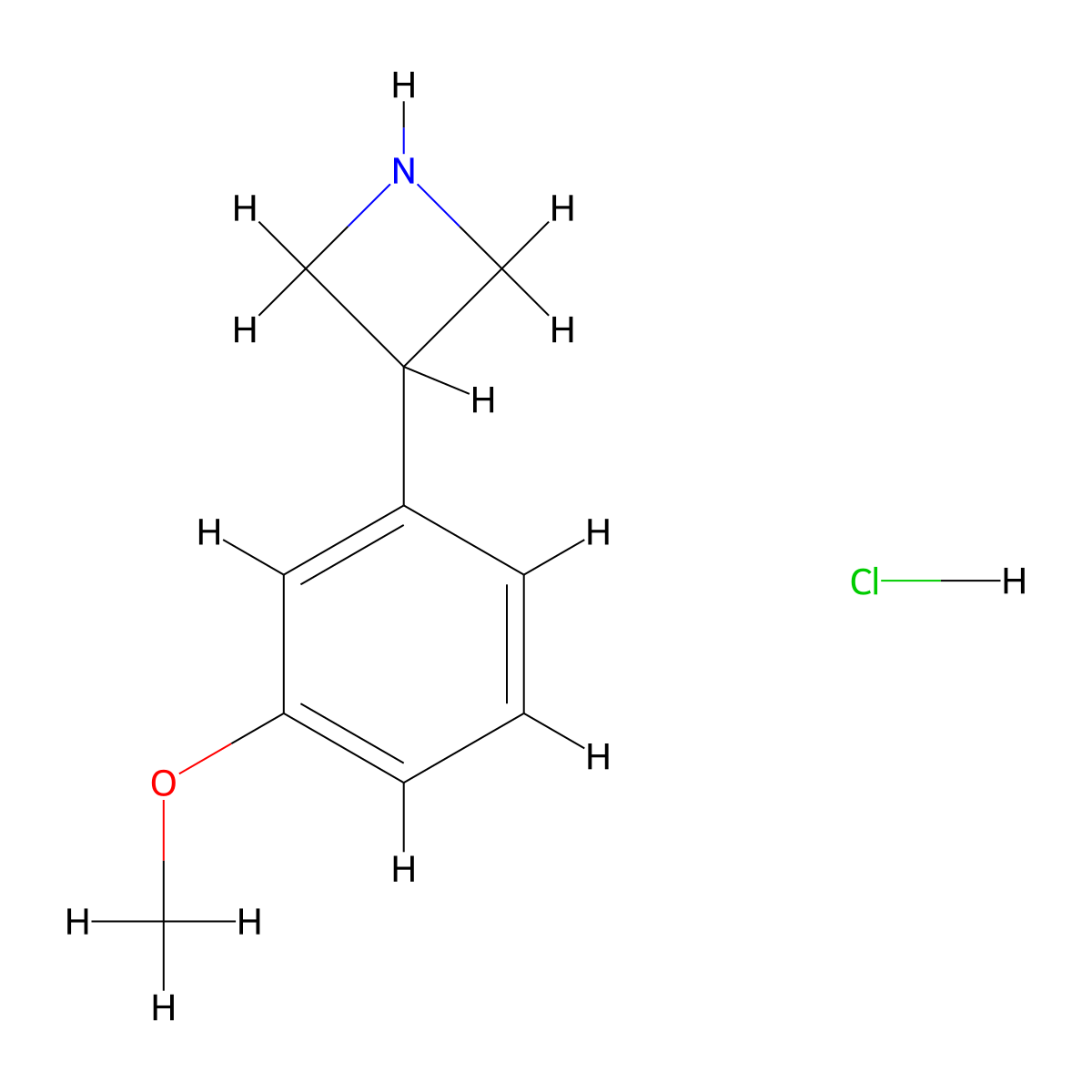 3-(3-Methoxyphenyl)azetidine hydrochloride molecular structure, CAS 1203684-74-5
