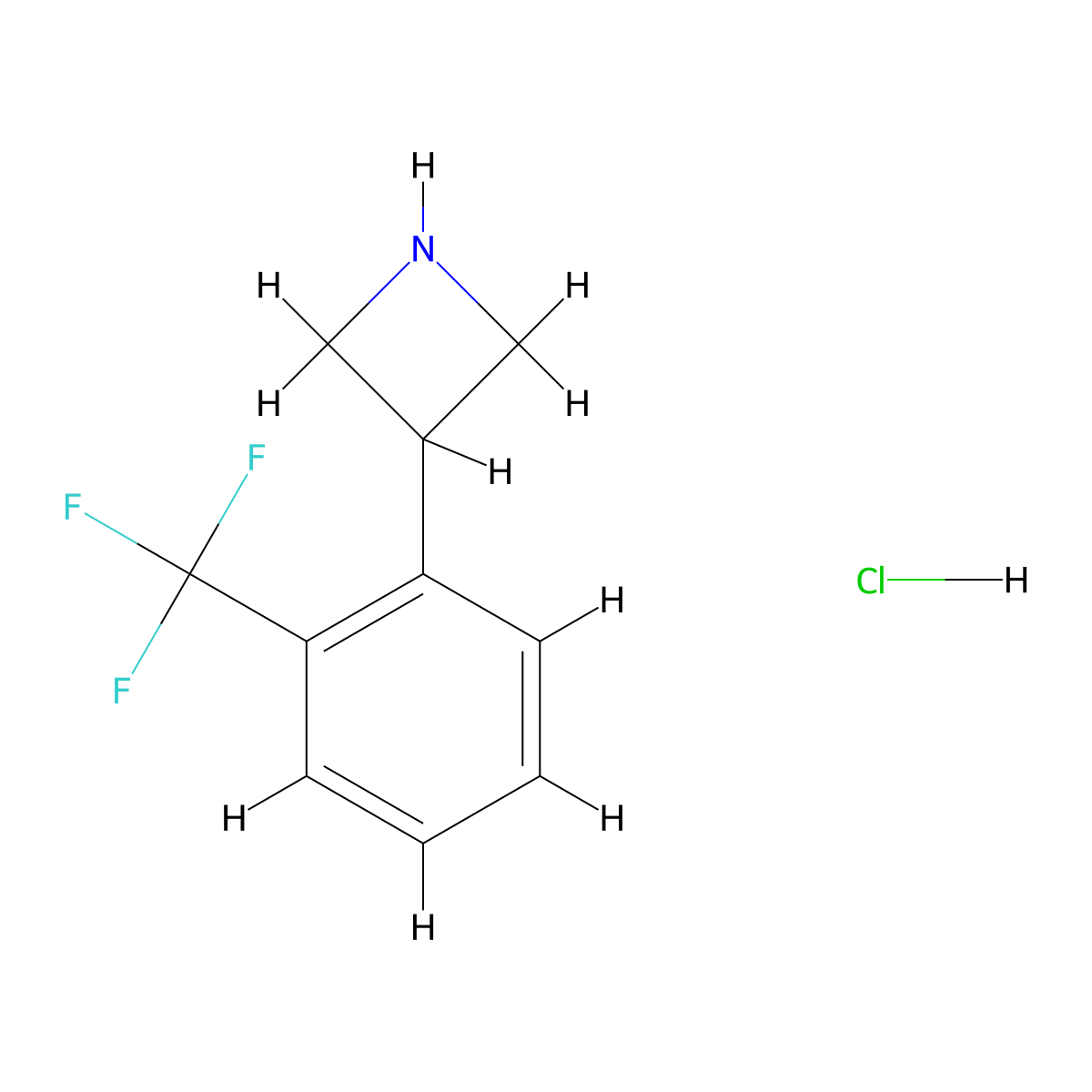 3-(2-(Trifluoromethyl)Phenyl)Azetidine Hydrochloride molecular structure, CAS 1203684-79-0