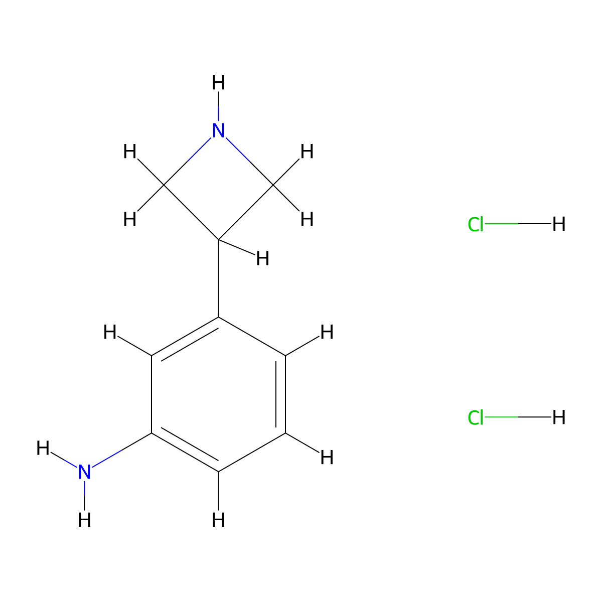 3-(Azetidin-3-yl)aniline dihydrochloride molecular structure, CAS 1203684-83-6