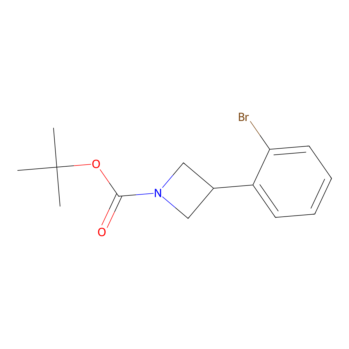 Tert-butyl 3-(2-bromophenyl)azetidine-1-carboxylate molecular structure, CAS 1203685-21-5