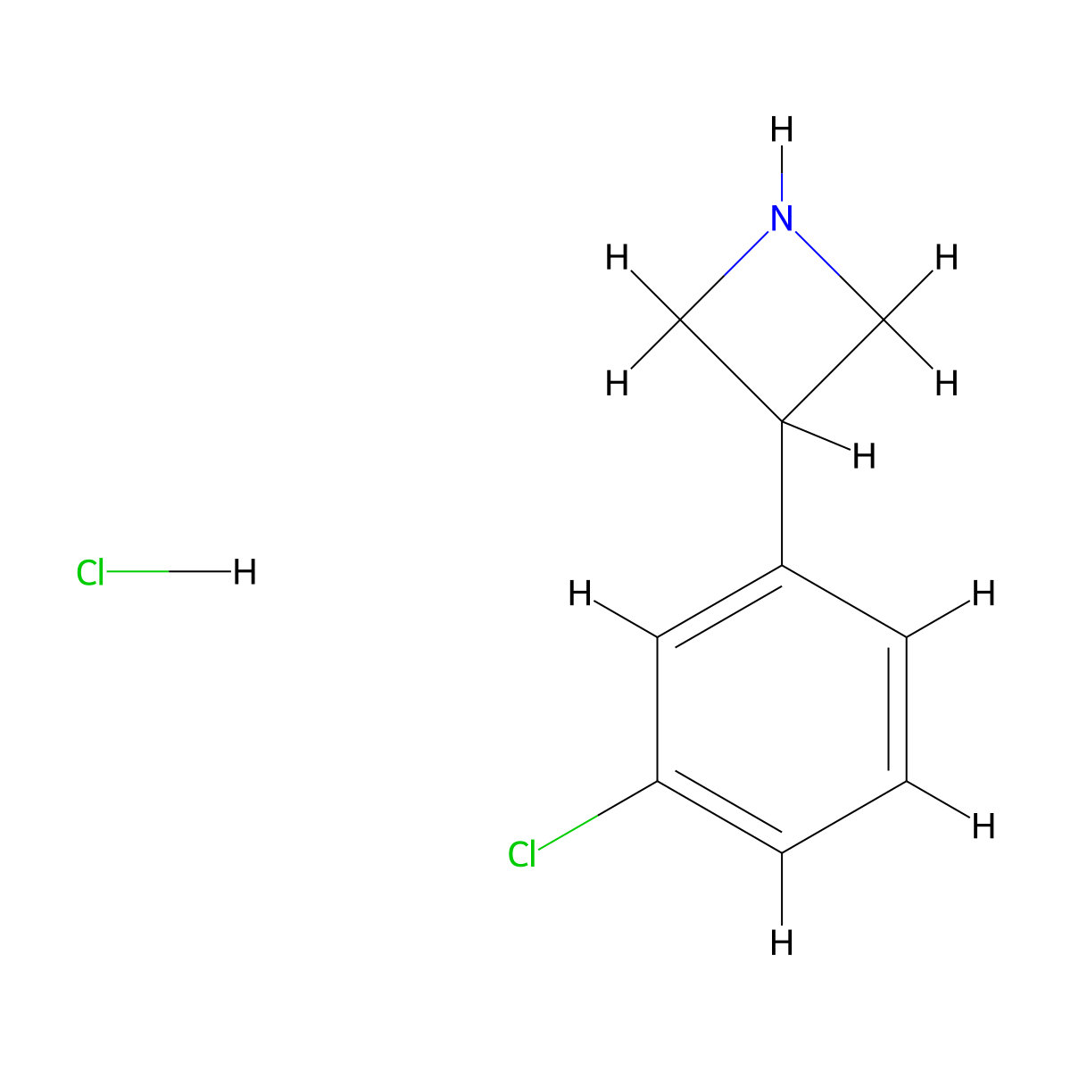 3-(3-Chlorophenyl)azetidine hydrochloride molecular structure, CAS 1203685-26-0
