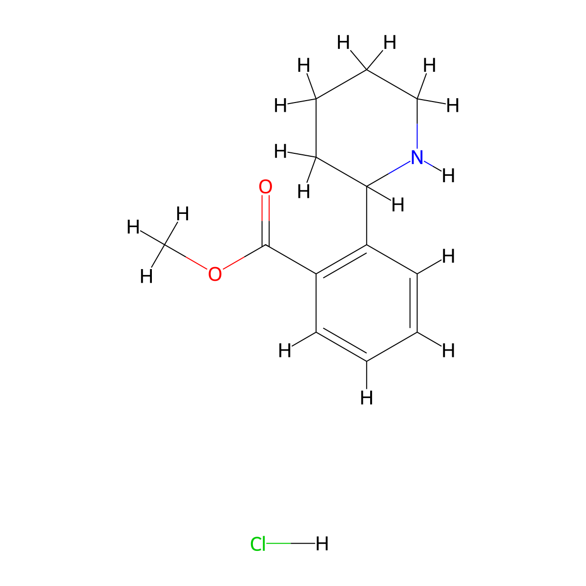 Methyl 2-(piperidin-2-yl)benzoate hydrochloride molecular structure, CAS 1203685-41-9