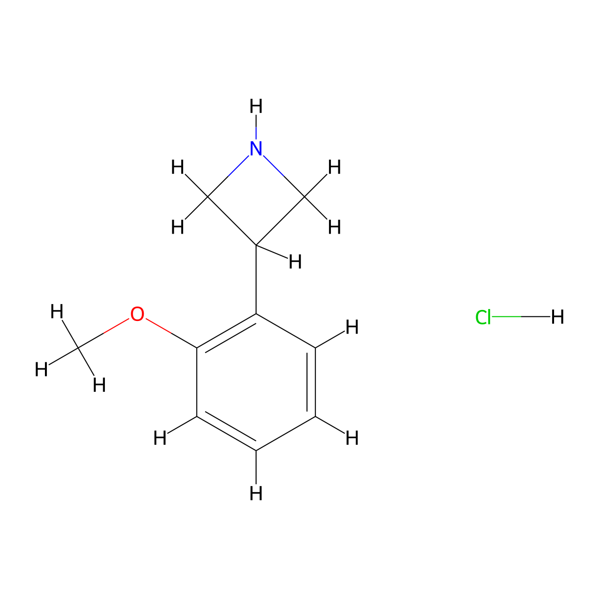 3-(2-Methoxyphenyl)azetidine hydrochloride molecular structure, CAS 1203685-74-8