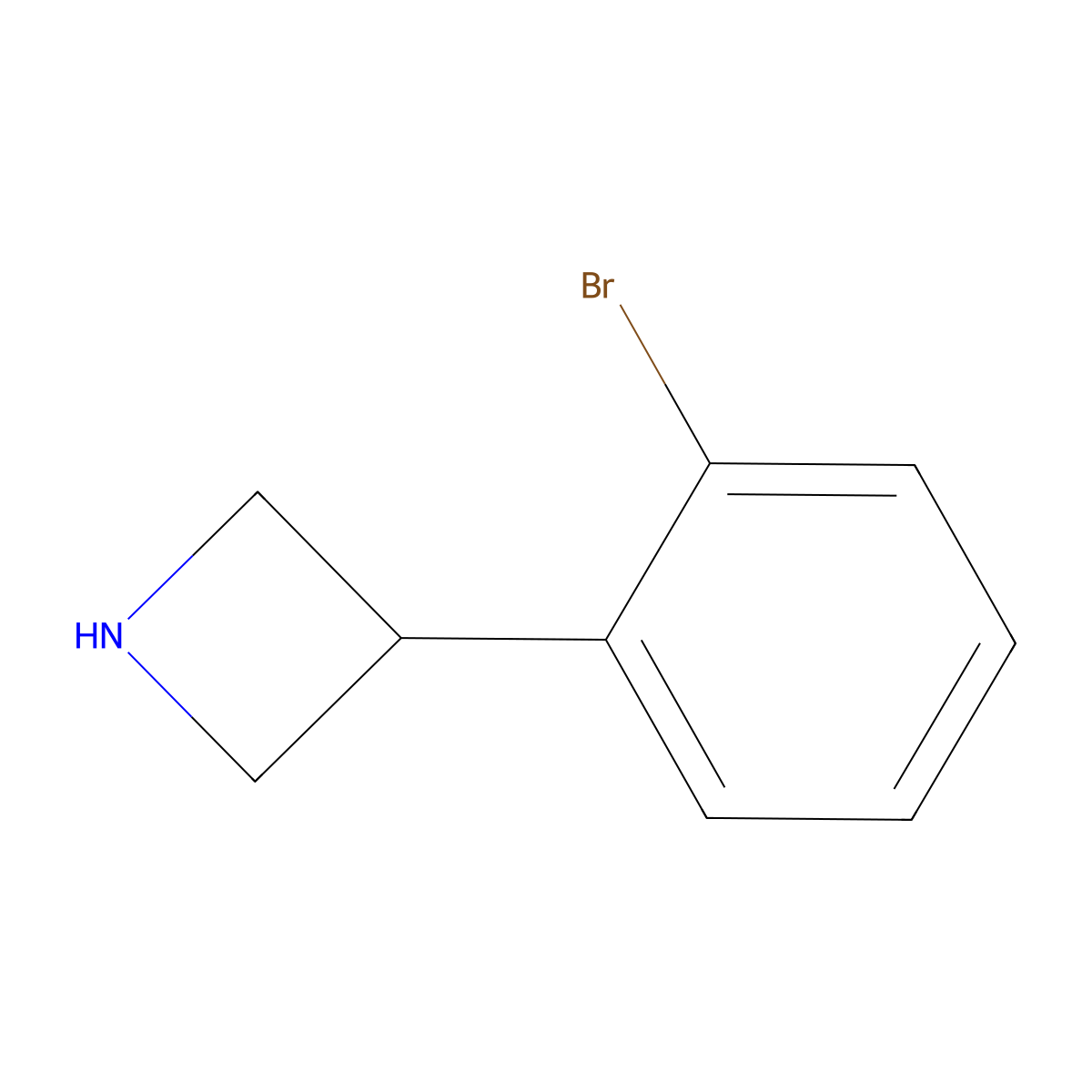3-(2-Bromophenyl)azetidine molecular structure, CAS 1203685-80-6
