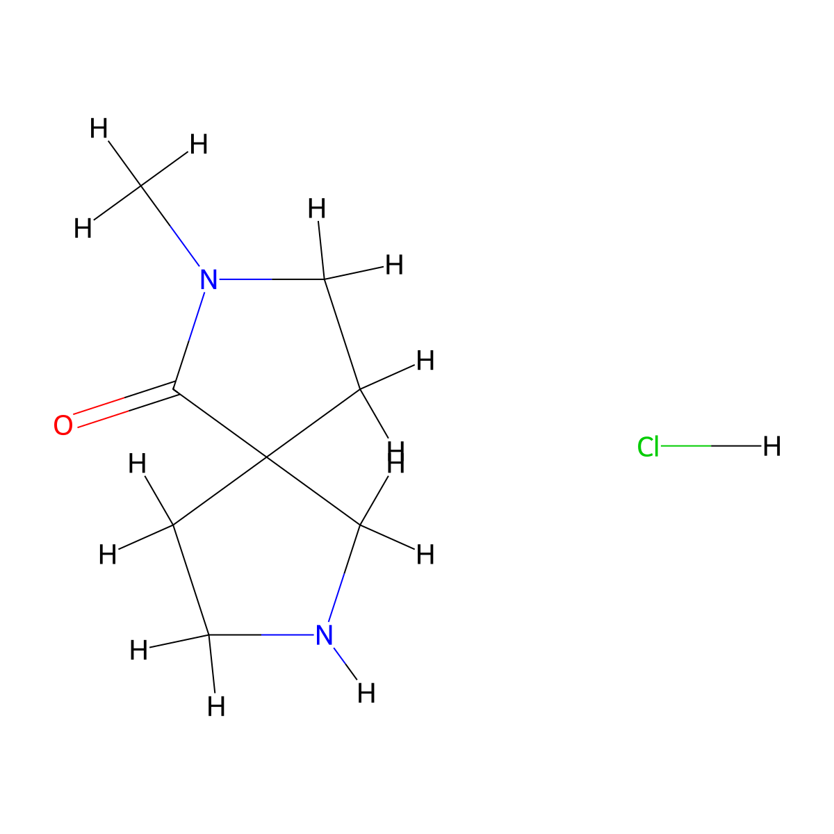 2-Methyl-2,7-diazaspiro[4.4]nonan-1-one hydrochloride molecular structure, CAS 1203686-07-0