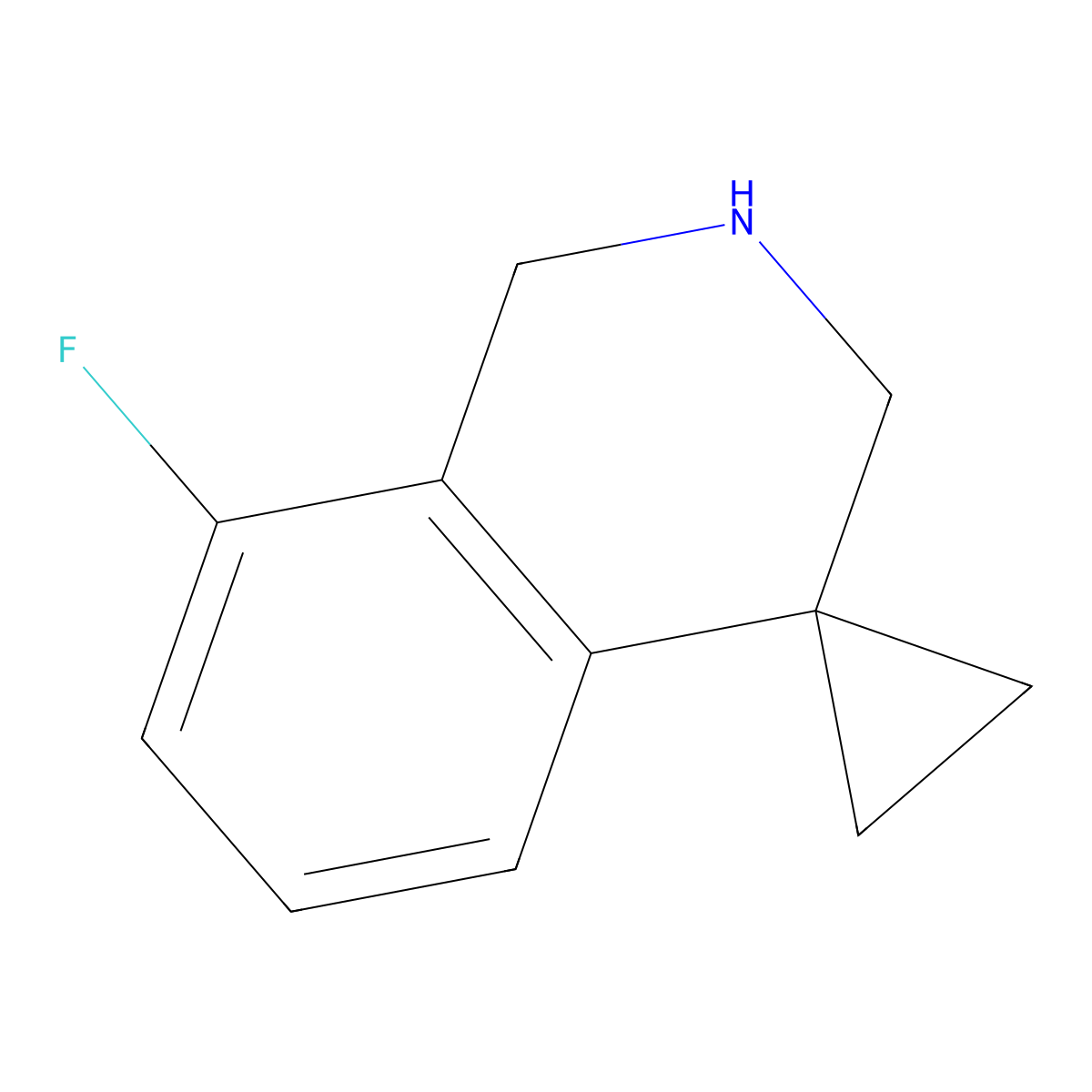 8'-Fluoro-2',3'-dihydro-1'H-spiro[cyclopropane-1,4'-isoquinoline] molecular structure, CAS 1203686-34-3