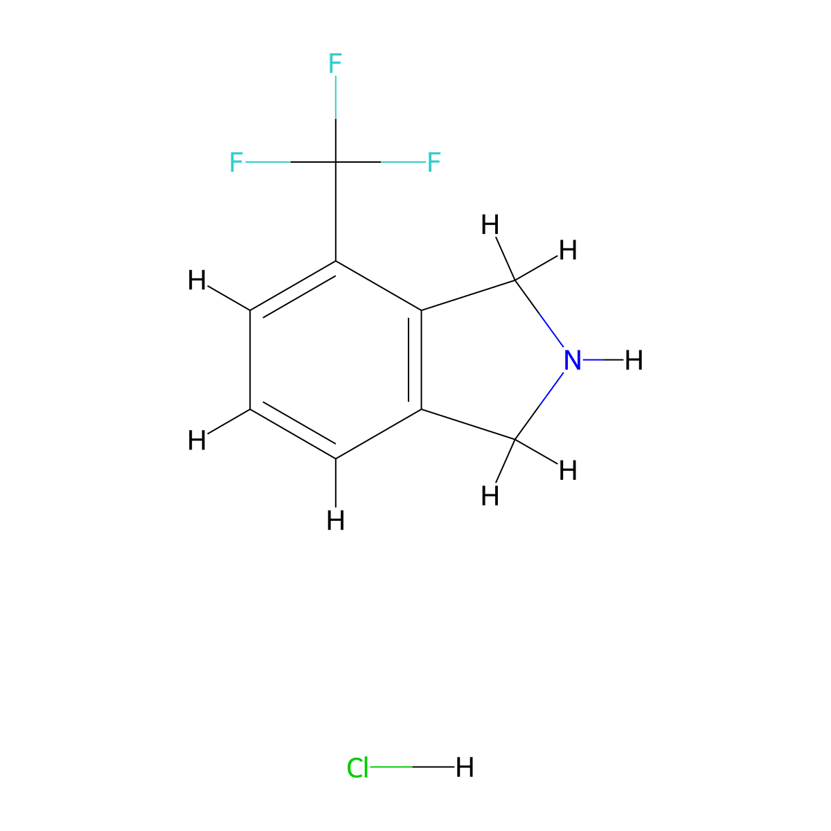4-(Trifluoromethyl)isoindoline hydrochloride molecular structure, CAS 1203686-59-2