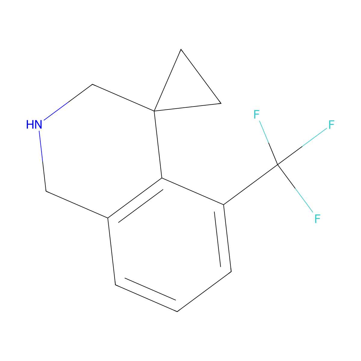 5'-(trifluoromethyl)-2',3'-dihydro-1'H-spiro[cyclopropane-1,4'-isoquinoline] molecular structure, CAS 1203686-67-2