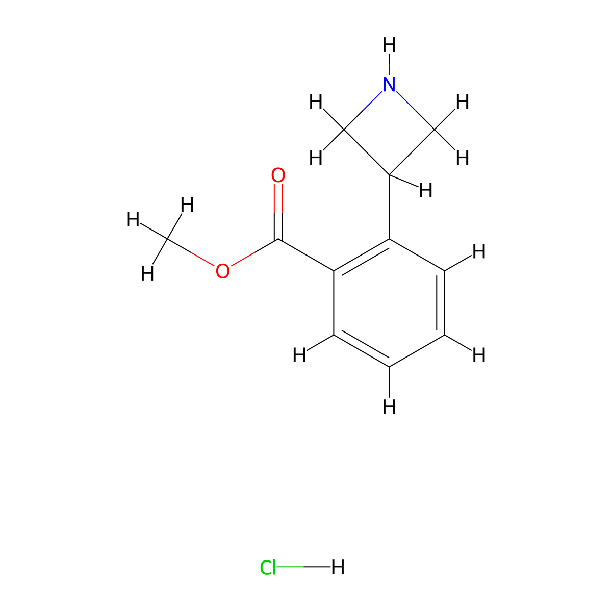 Methyl 2-(azetidin-3-yl)benzoate hydrochloride molecular structure, CAS 1203686-73-0