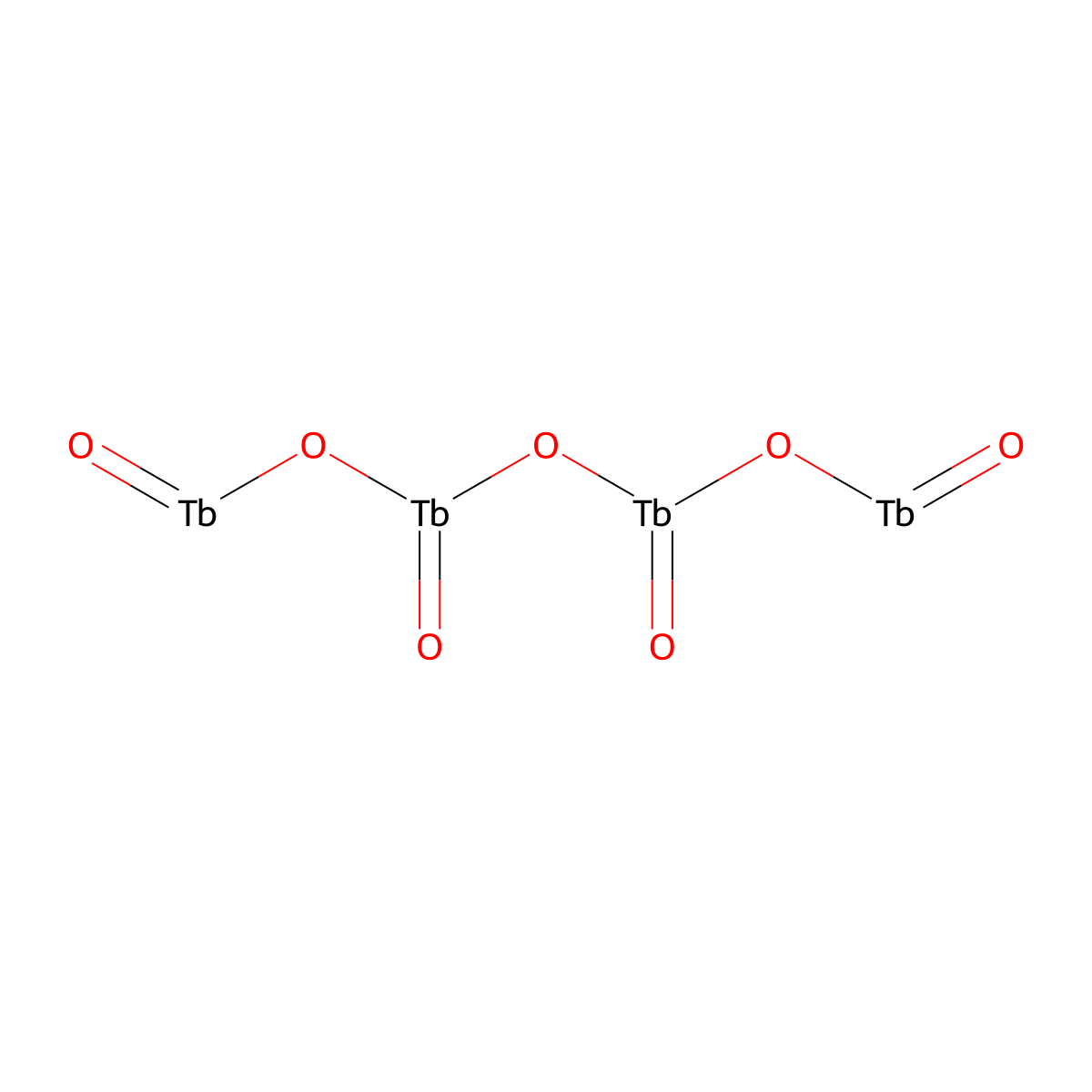 Terbium(III,IV) oxide molecular structure, CAS 12037-01-3