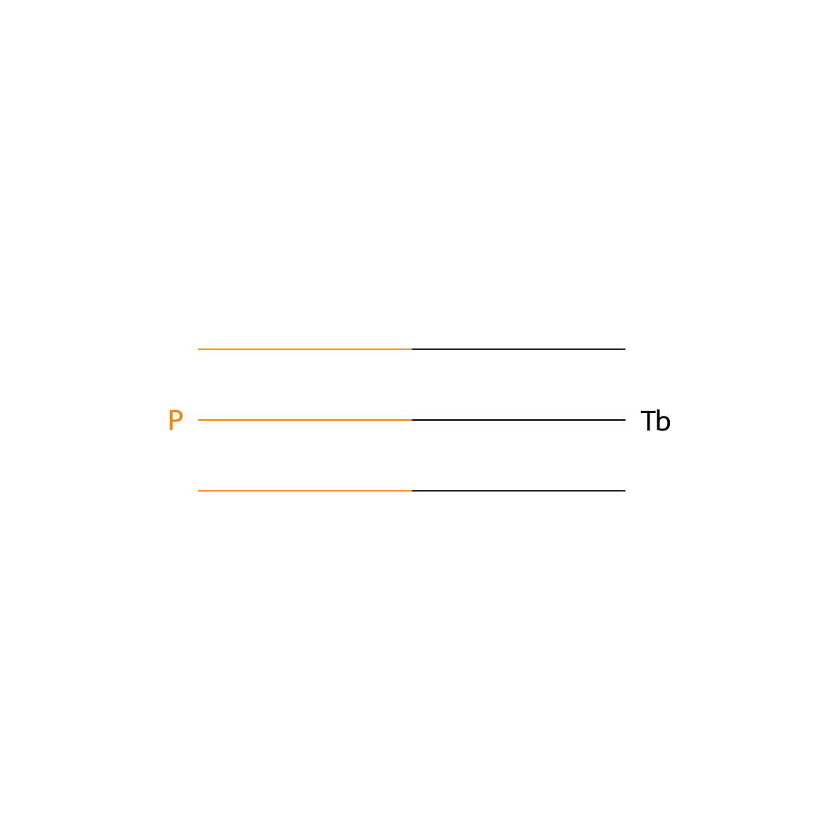 Terbium phosphide (TbP) molecular structure, CAS 12037-64-8