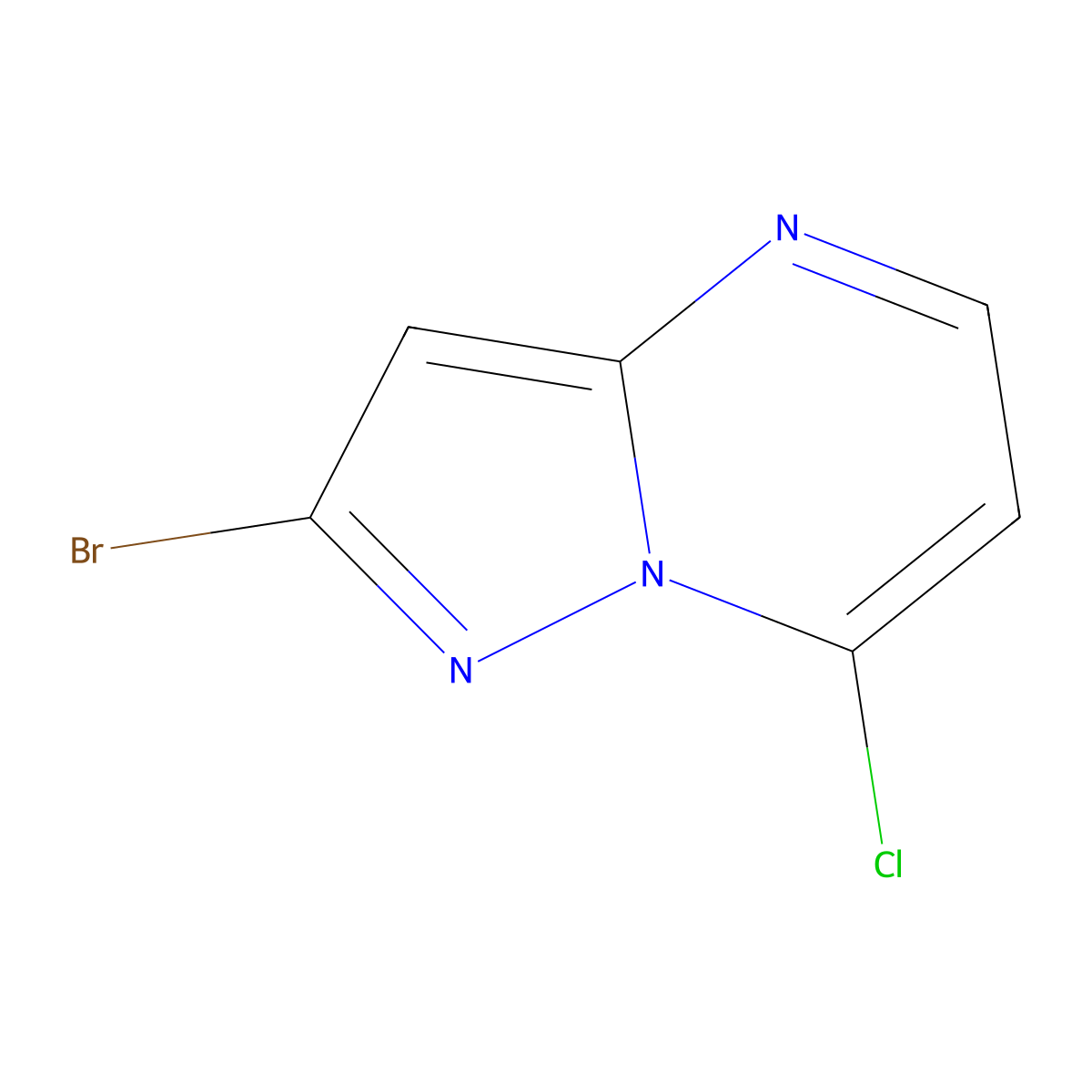 2-Bromo-7-chloropyrazolo[1,5-a]pyrimidine molecular structure, CAS 1203705-58-1