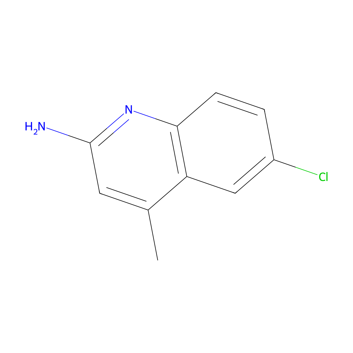 6-Chloro-4-methylquinolin-2-amine molecular structure, CAS 1203707-36-1