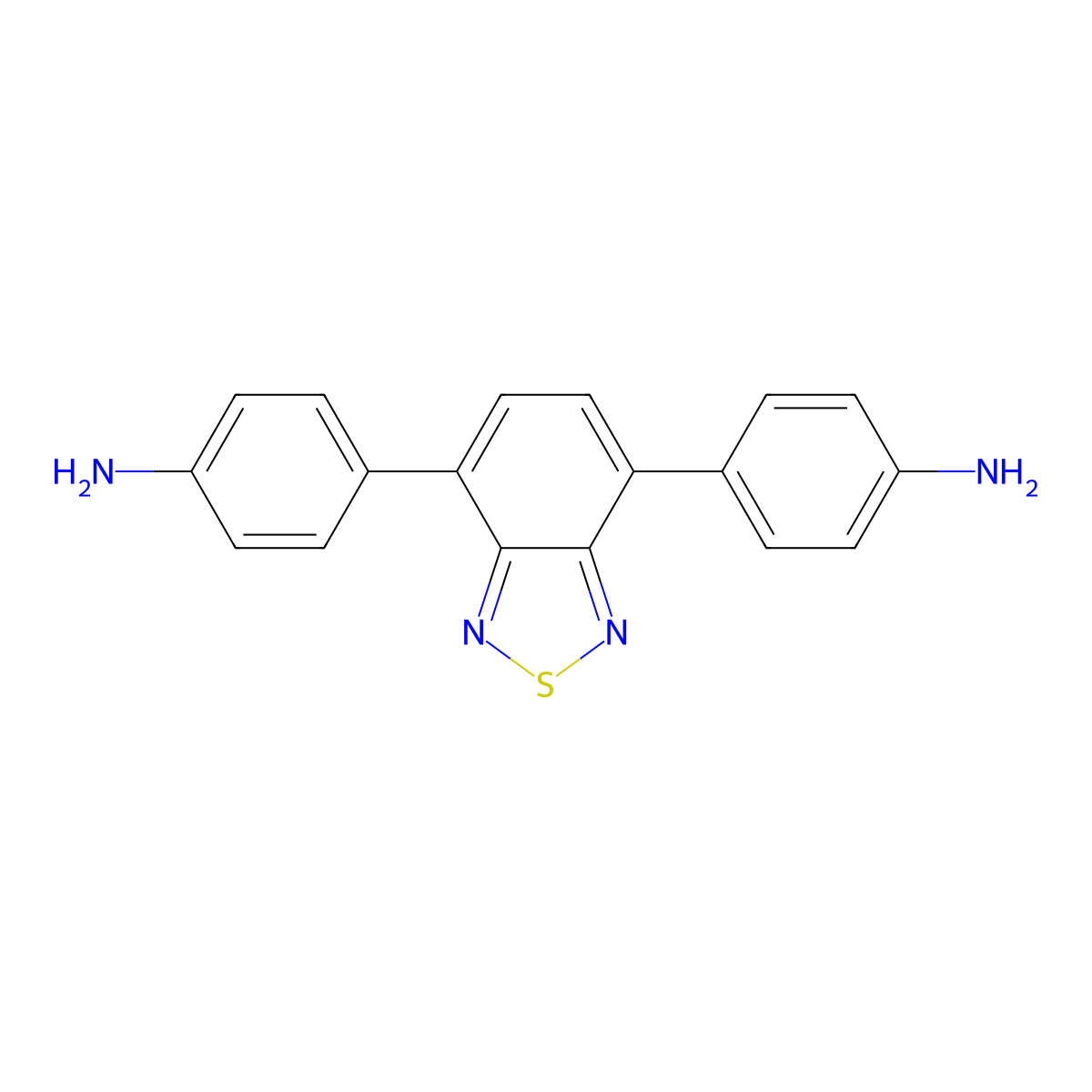 4,4'-(Benzo(c)(1,2,5)thiadiazole-4,7-diyl)dianiline molecular structure, CAS 1203707-77-0