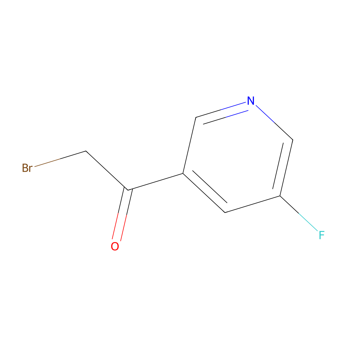 2-Bromo-1-(5-fluoropyridin-3-yl)ethan-1-one molecular structure, CAS 1203710-11-5