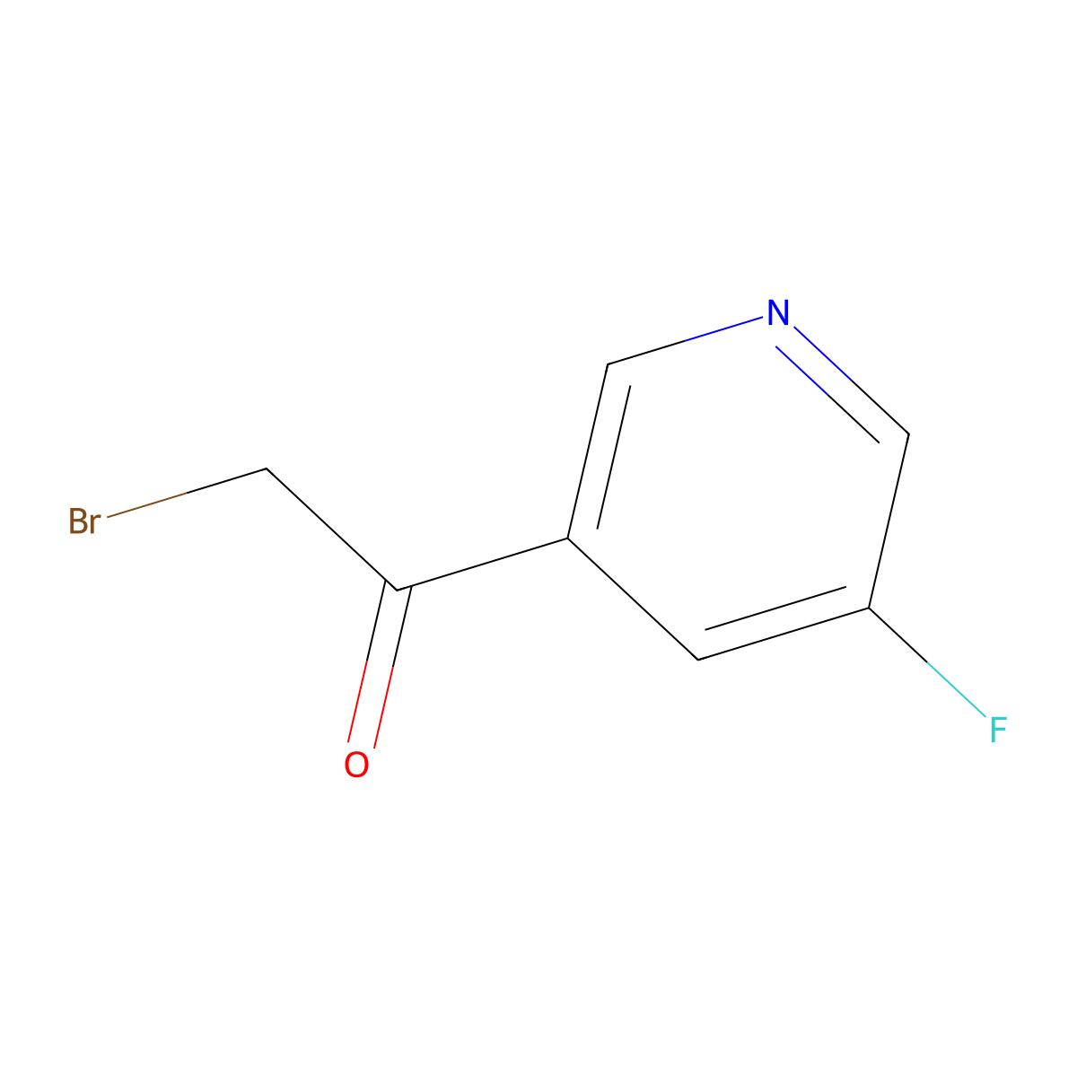 2-Bromo-1-(5-fluoropyridin-3-yl)ethan-1-one molecular structure, CAS 1203710-11-5