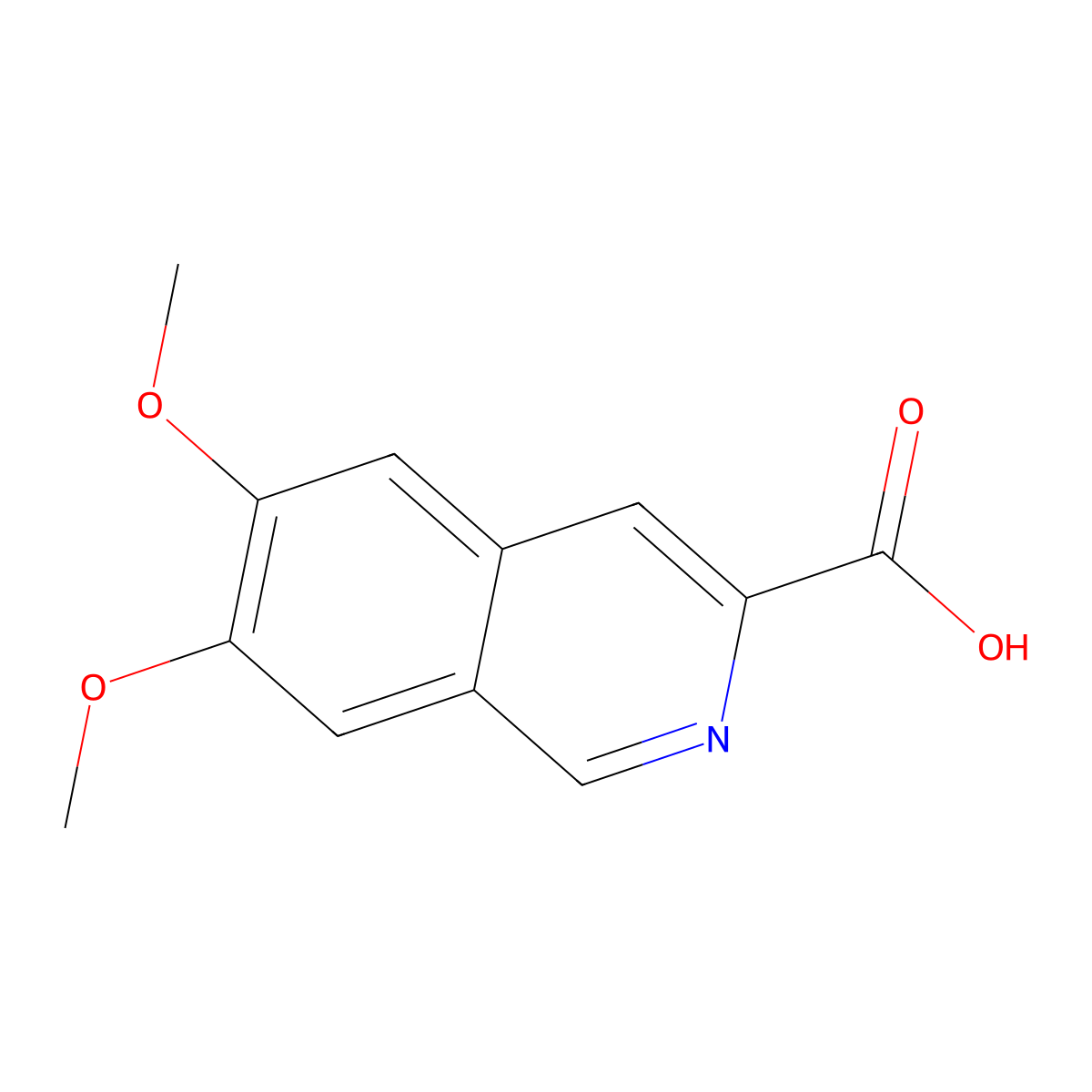 6,7-Dimethoxyisoquinoline-3-carboxylic acid molecular structure, CAS 120373-06-0