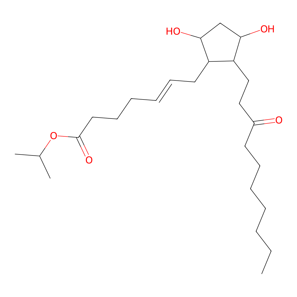 Isopropyl Unoprostone molecular structure, CAS 120373-24-2