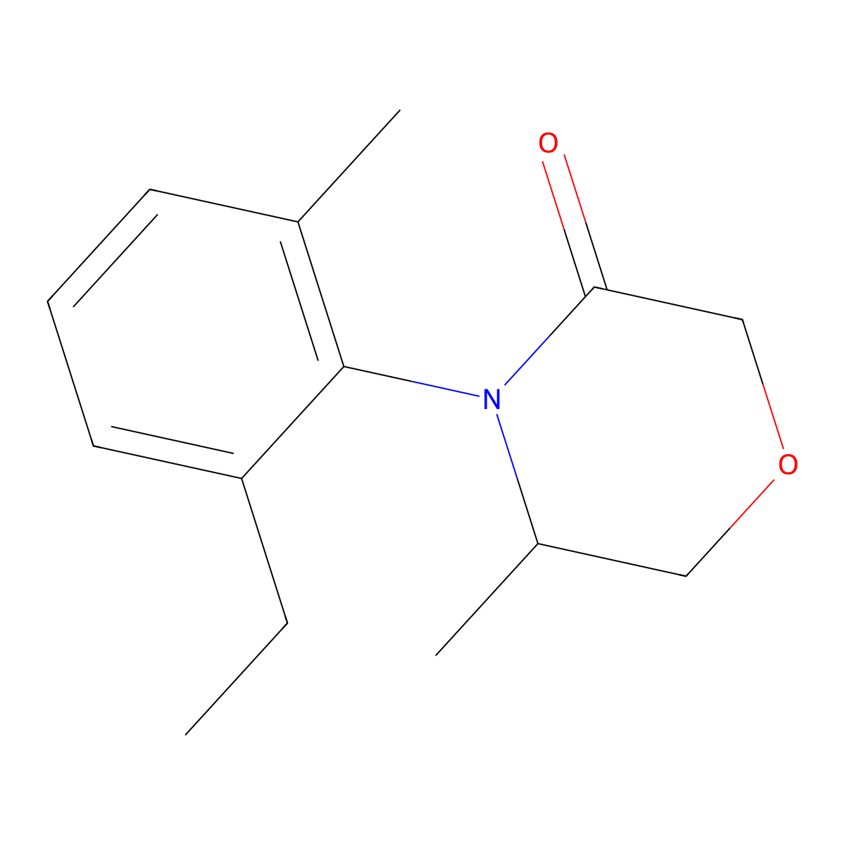 Metolachlor morpholinone molecular structure, CAS 120375-14-6