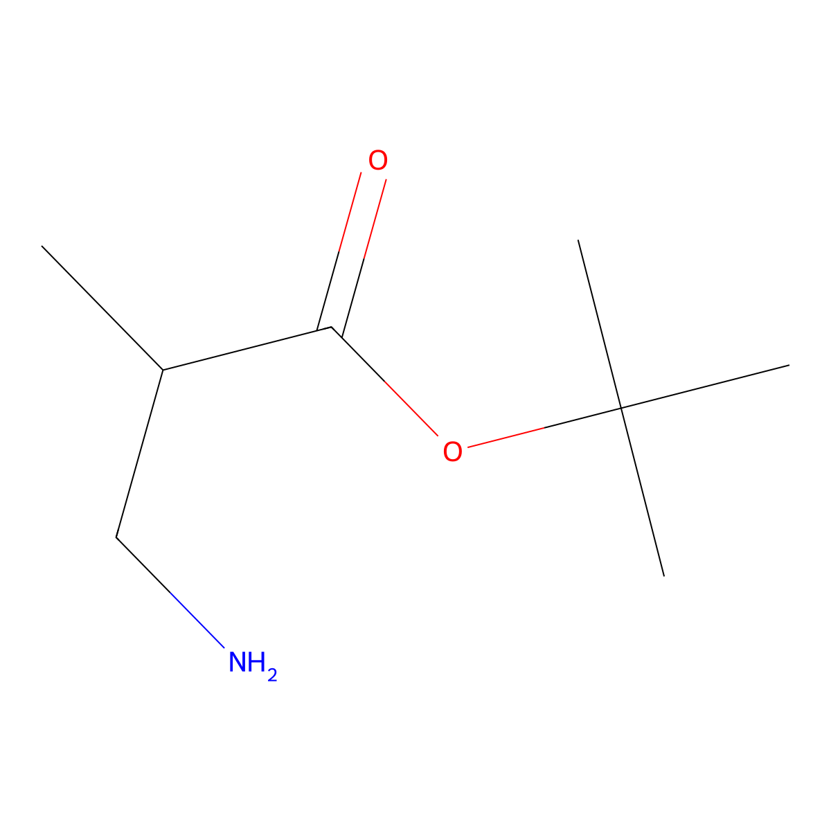 tert-Butyl 3-amino-2-methylpropionate molecular structure, CAS 120378-12-3