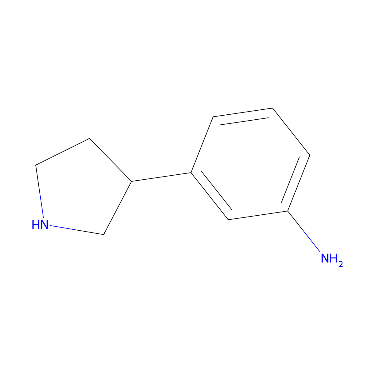 3-(Pyrrolidin-3-yl)aniline molecular structure, CAS 1203796-62-6