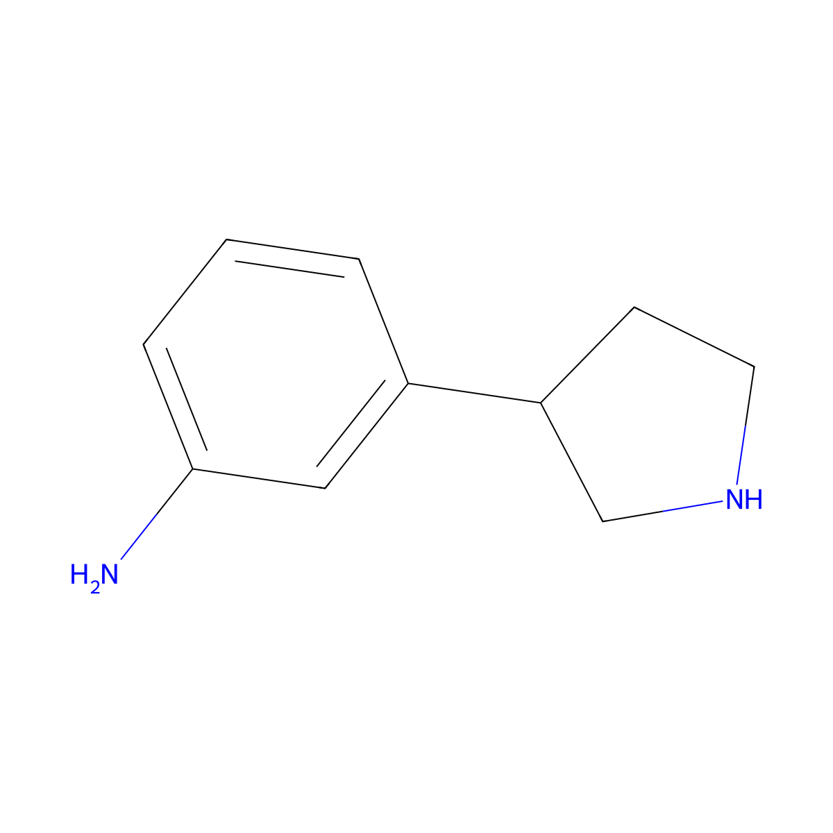 3-(Pyrrolidin-3-yl)aniline molecular structure, CAS 1203796-62-6