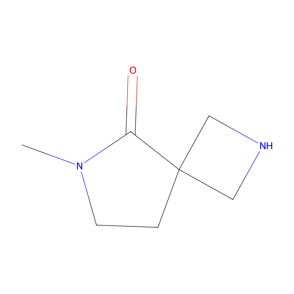 6-Methyl-2,6-diaza-spiro[3.4]octan-5-one molecular structure, CAS 1203796-71-7