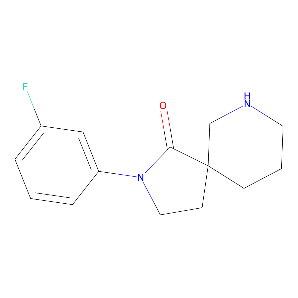 2-(3-Fluorophenyl)-2,7-diazaspiro[4.5]decan-1-one molecular structure, CAS 1203797-03-8