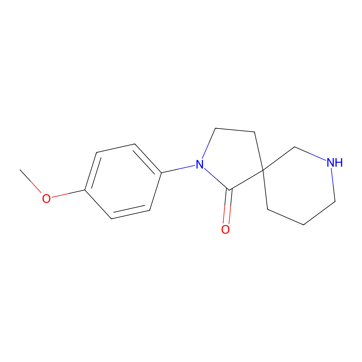2-(4-Methoxyphenyl)-2,7-diazaspiro[4.5]decan-1-one molecular structure, CAS 1203797-05-0