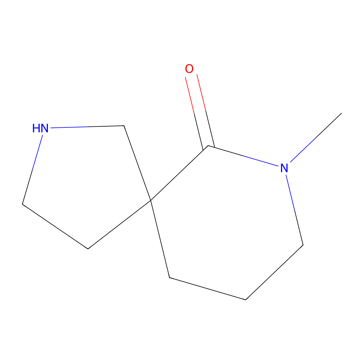 7-Methyl-2,7-diazaspiro(4.5)decan-6-one molecular structure, CAS 1203797-13-0
