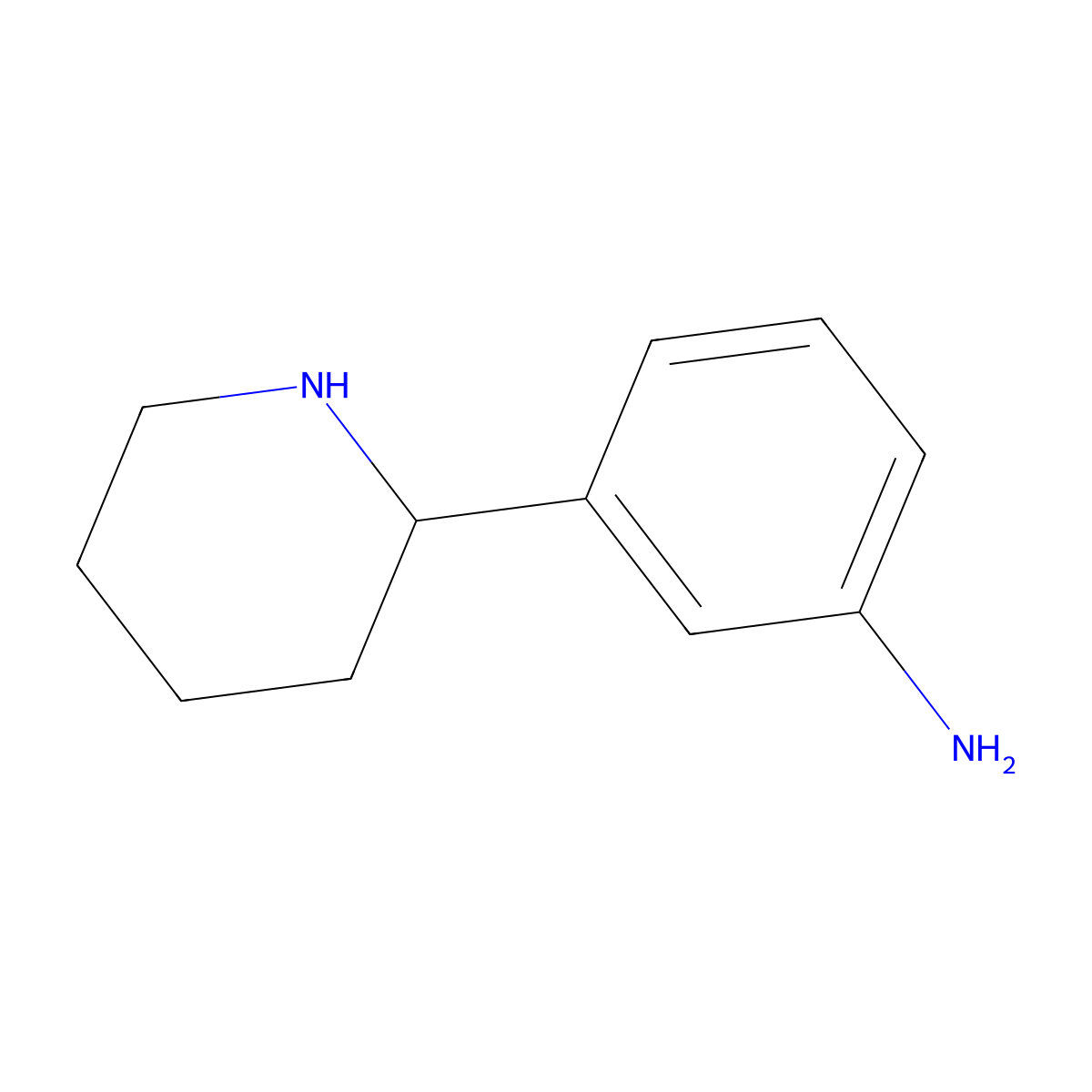 3-(Piperidin-2-yl)aniline molecular structure, CAS 1203797-19-6