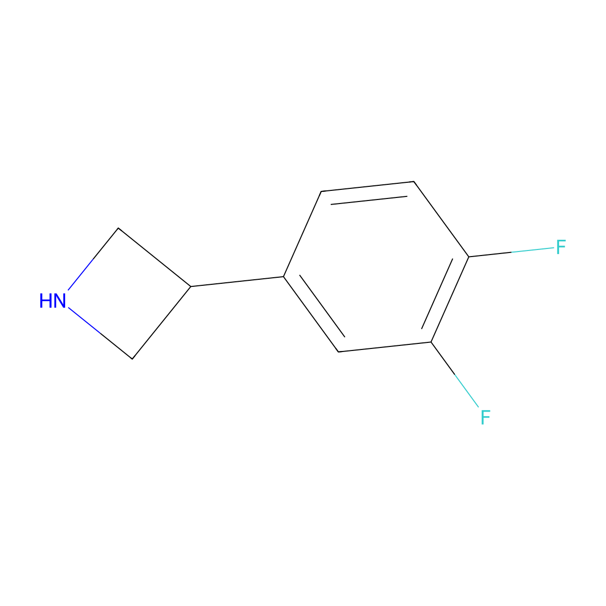 3-(3,4-Difluorophenyl)azetidine molecular structure, CAS 1203797-46-9