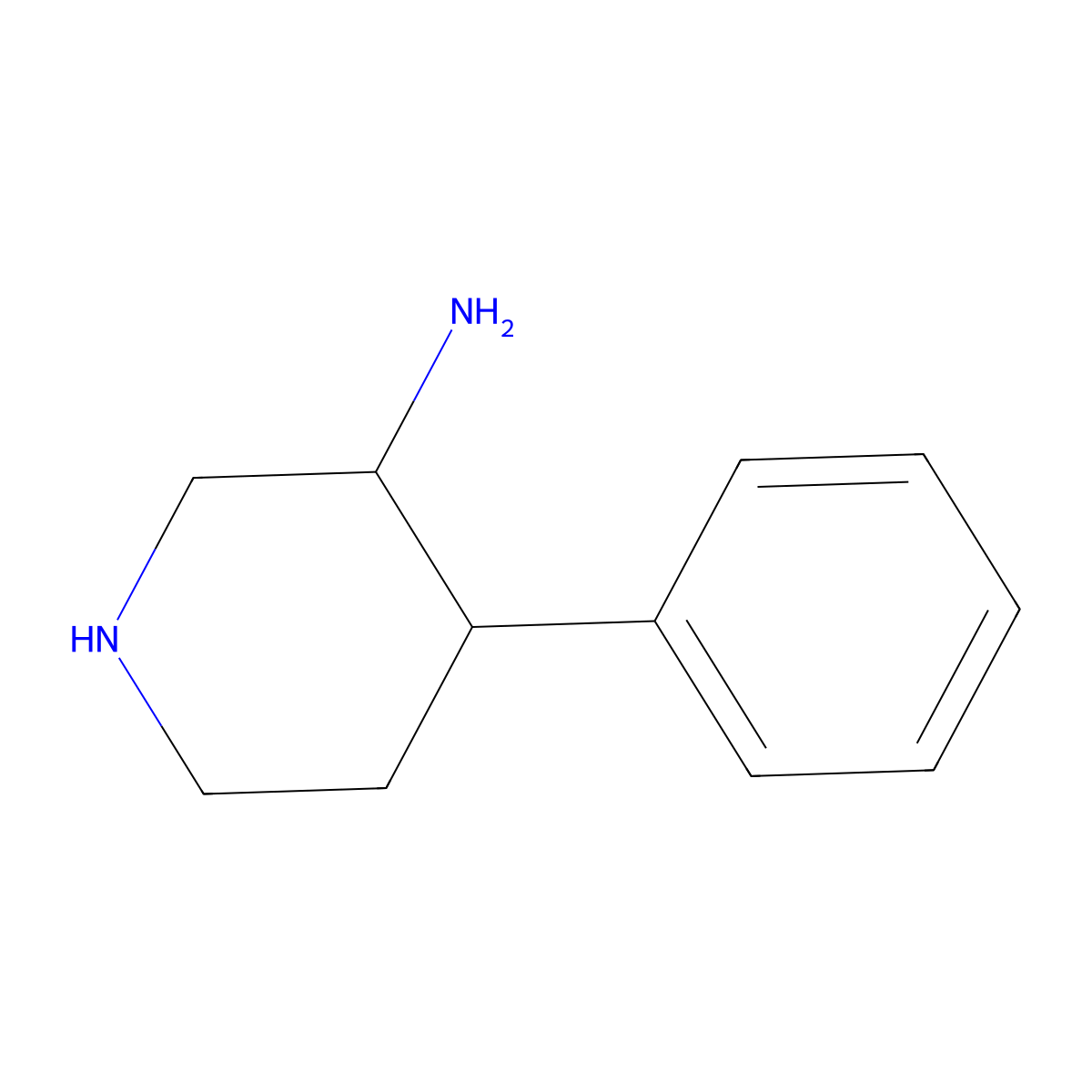 4-Phenylpiperidin-3-amine molecular structure, CAS 1203797-50-5