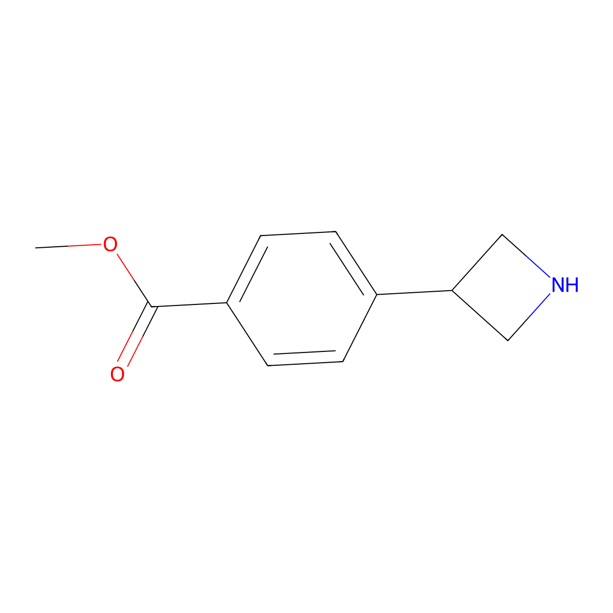Methyl 4-(azetidin-3-yl)benzoate molecular structure, CAS 1203797-54-9