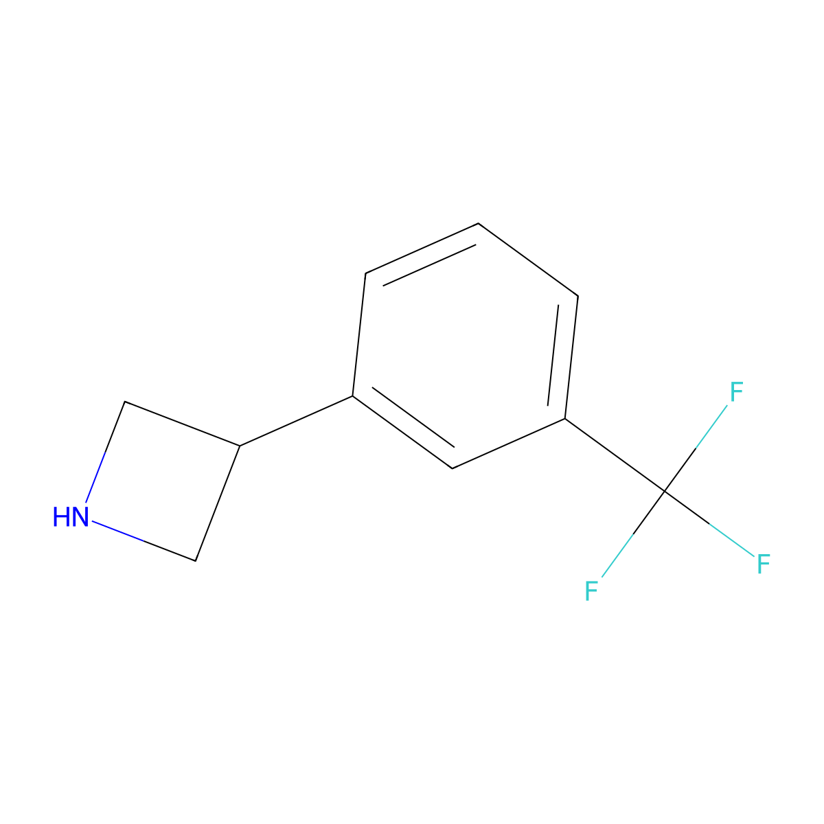 3-[3-(Trifluoromethyl)phenyl]azetidine molecular structure, CAS 1203797-56-1