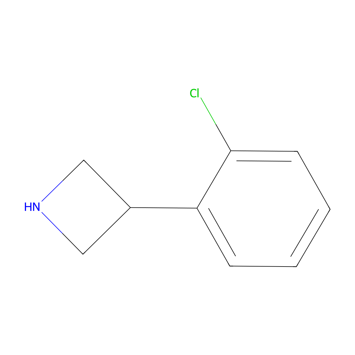 3-(2-Chlorophenyl)azetidine molecular structure, CAS 1203797-65-2