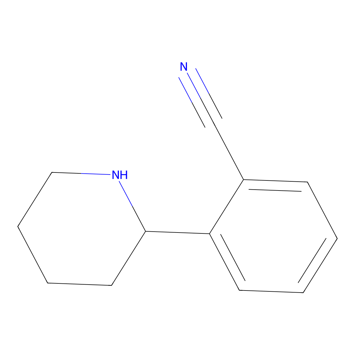 2-(Piperidin-2-yl)benzonitrile molecular structure, CAS 1203797-75-4