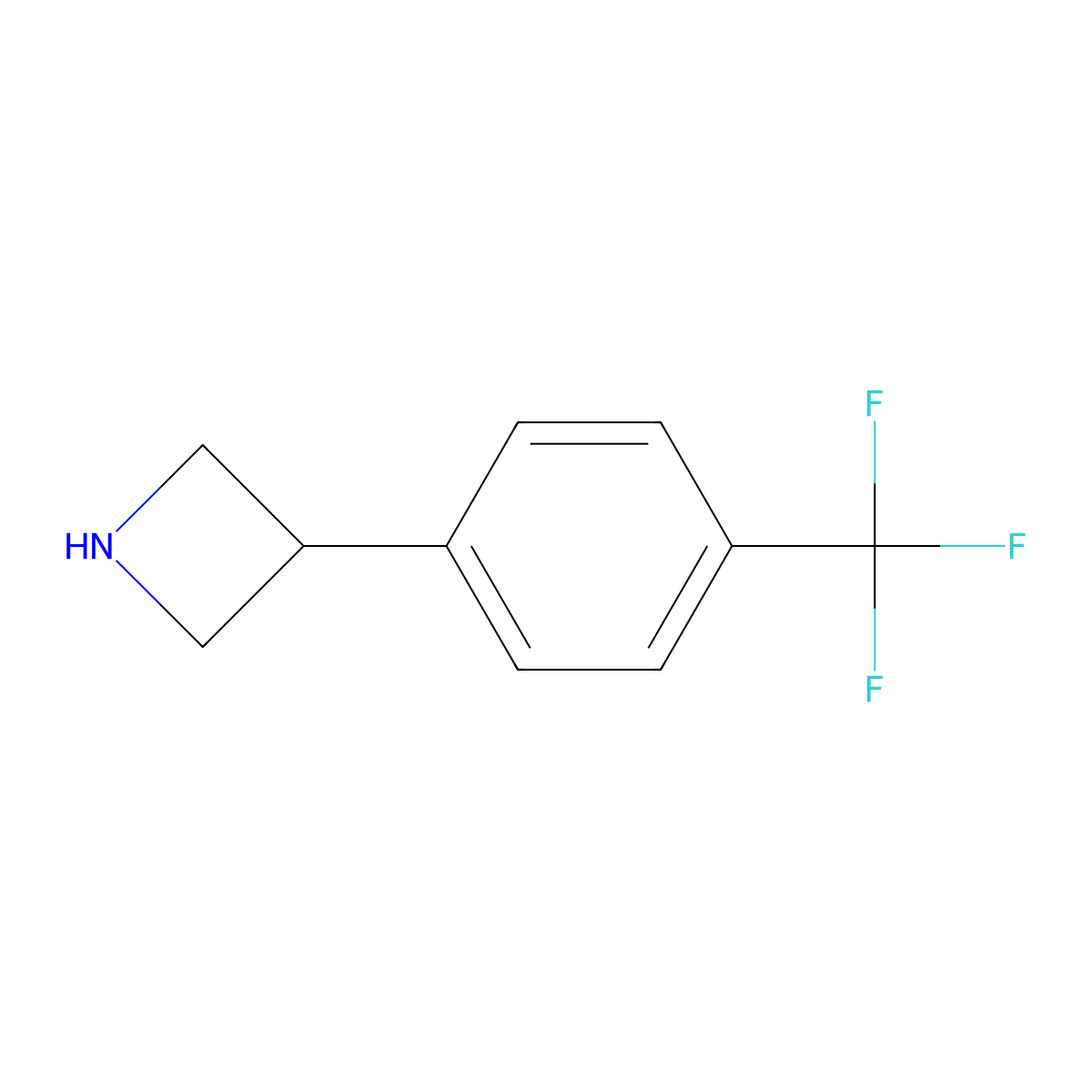 3-(4-(Trifluoromethyl)phenyl)azetidine molecular structure, CAS 1203797-84-5