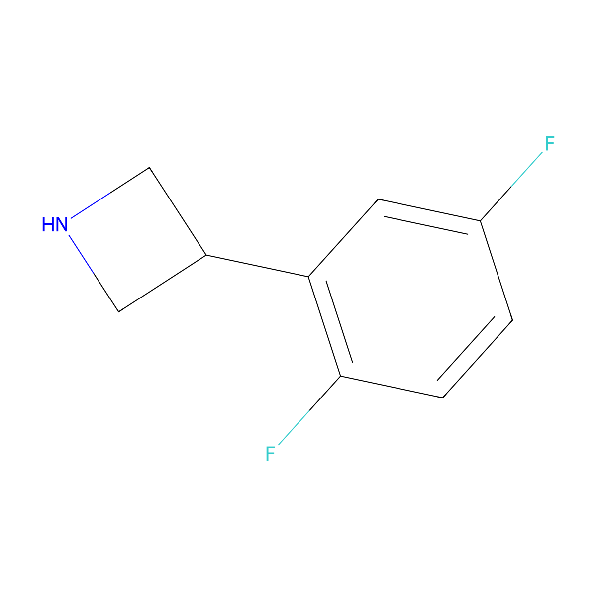 3-(2,5-Difluorophenyl)azetidine molecular structure, CAS 1203798-69-9