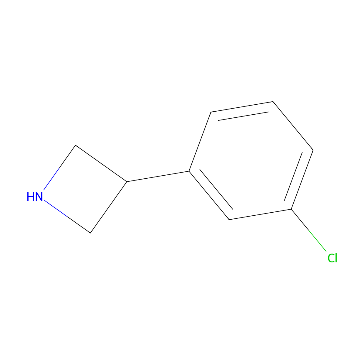 3-(3-Chlorophenyl)azetidine molecular structure, CAS 1203798-86-0
