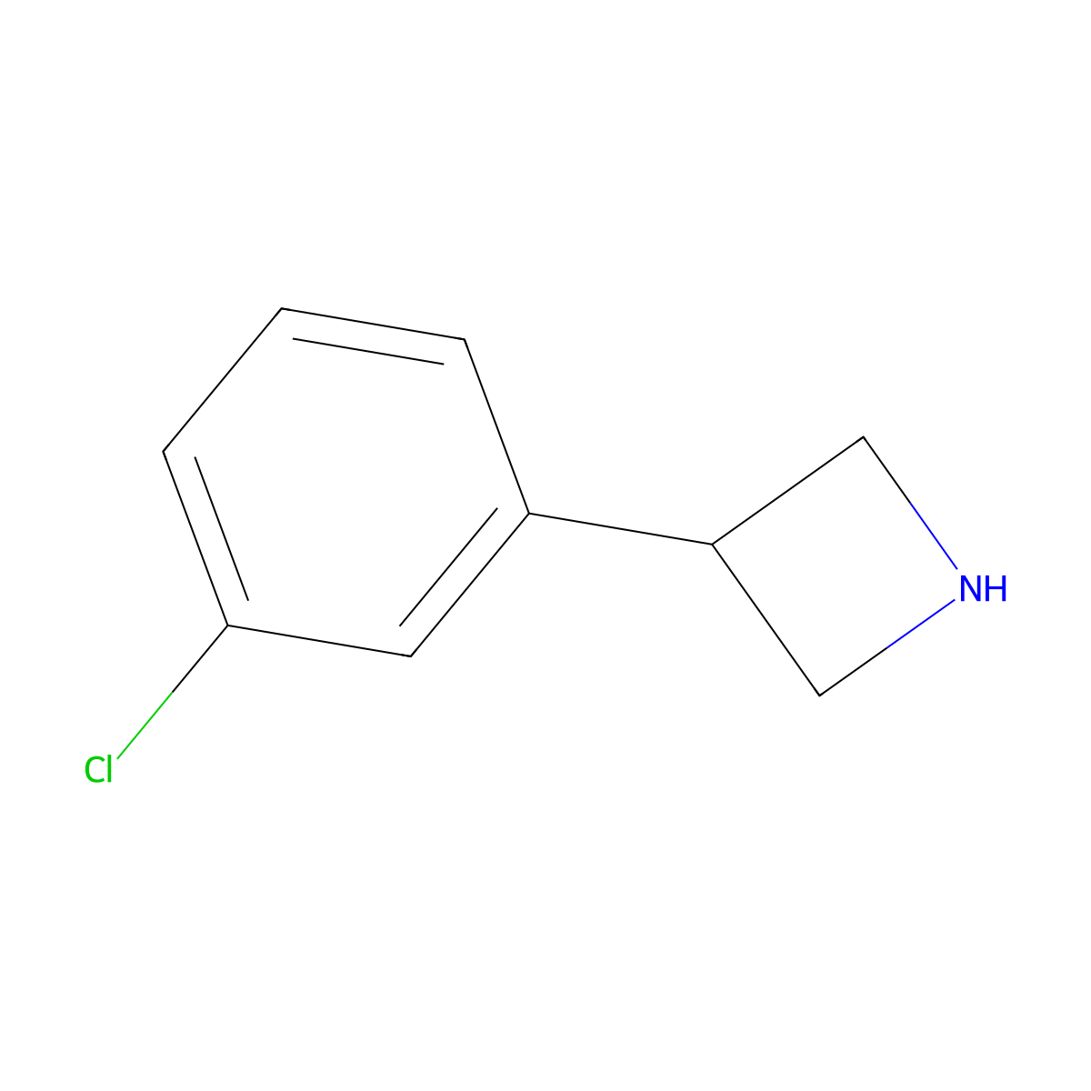 3-(3-Chlorophenyl)azetidine molecular structure, CAS 1203798-86-0