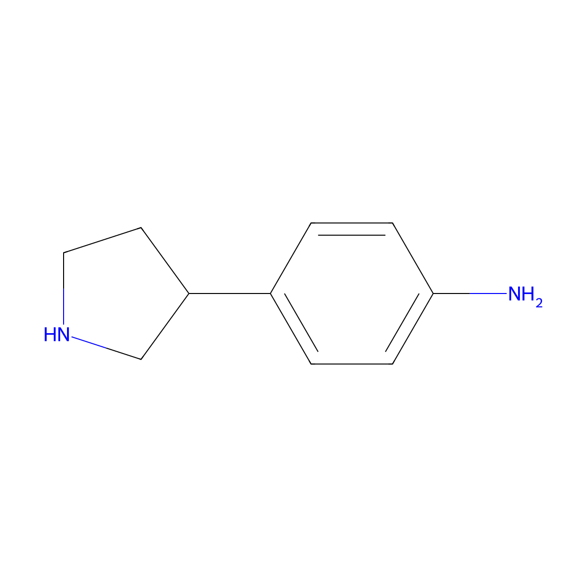 4-(Pyrrolidin-3-YL)aniline molecular structure, CAS 1203798-90-6