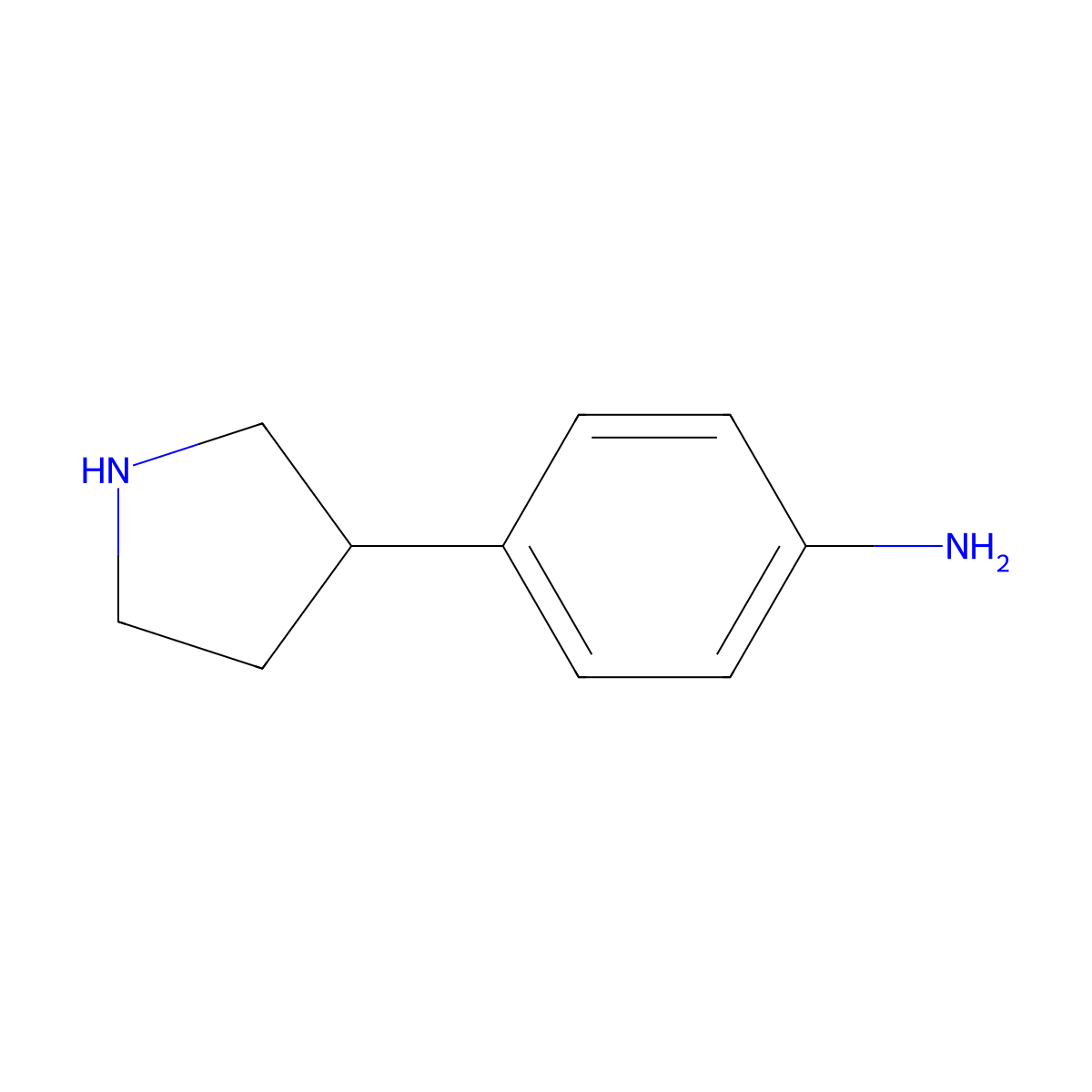 4-(Pyrrolidin-3-YL)aniline molecular structure, CAS 1203798-90-6