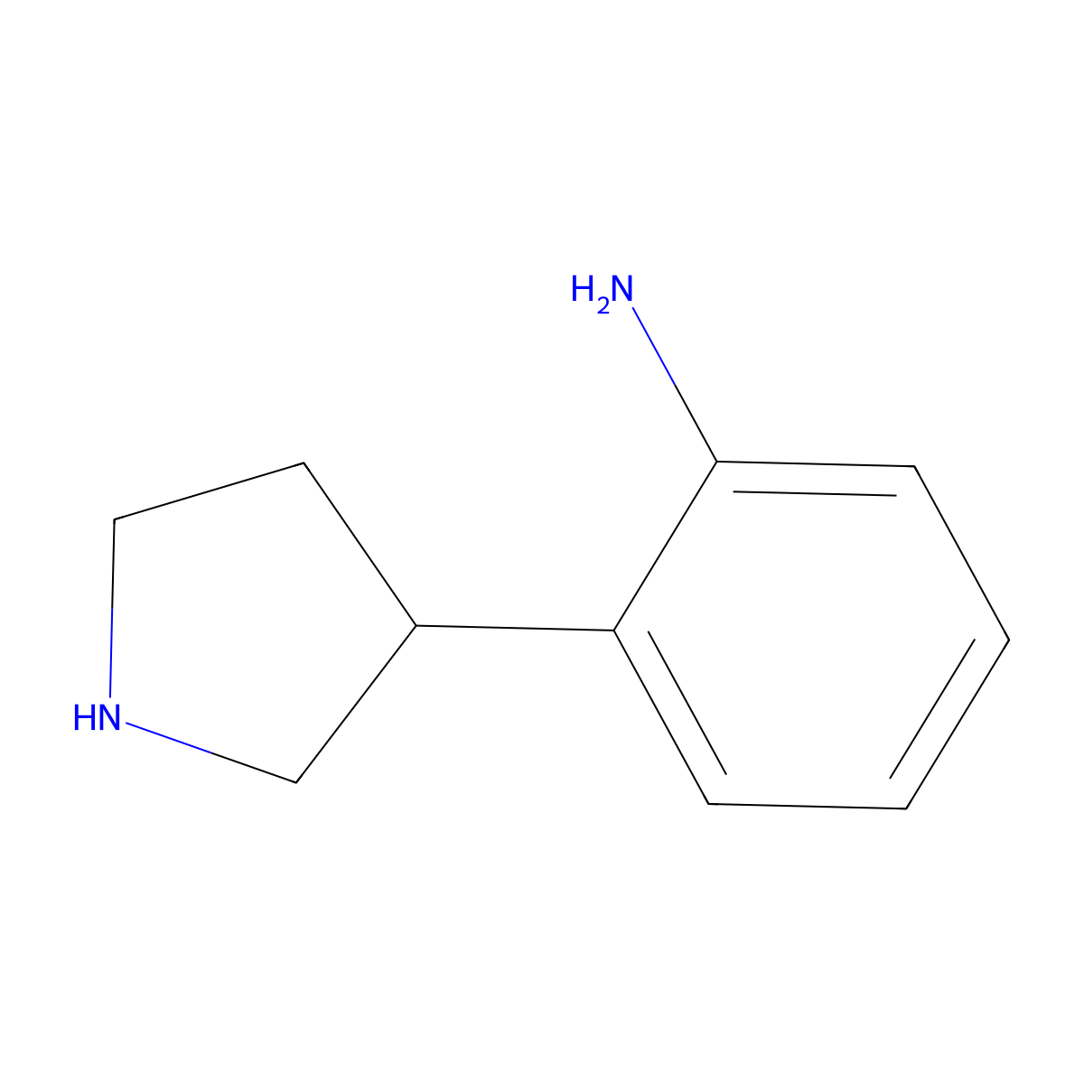 2-(Pyrrolidin-3-YL)aniline molecular structure, CAS 1203798-99-5