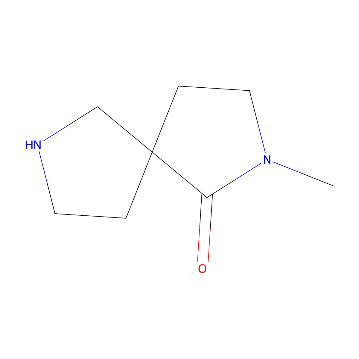 2-Methyl-2,7-diazaspiro[4.4]nonan-1-one molecular structure, CAS 1203799-41-0