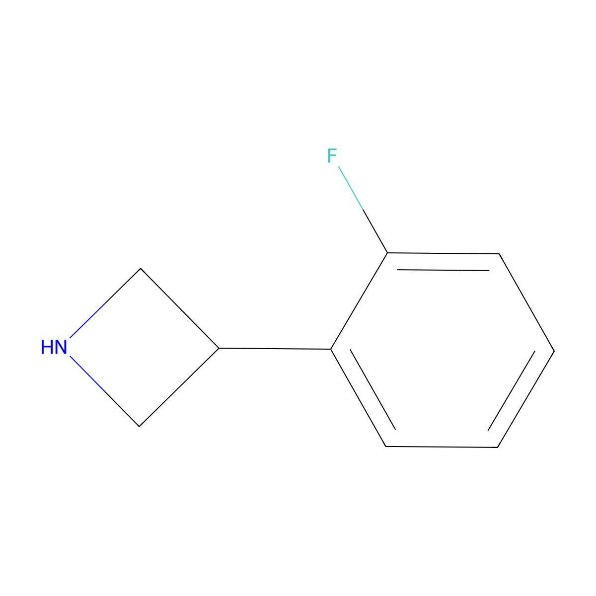 3-(2-Fluorophenyl)azetidine molecular structure, CAS 1203799-52-3