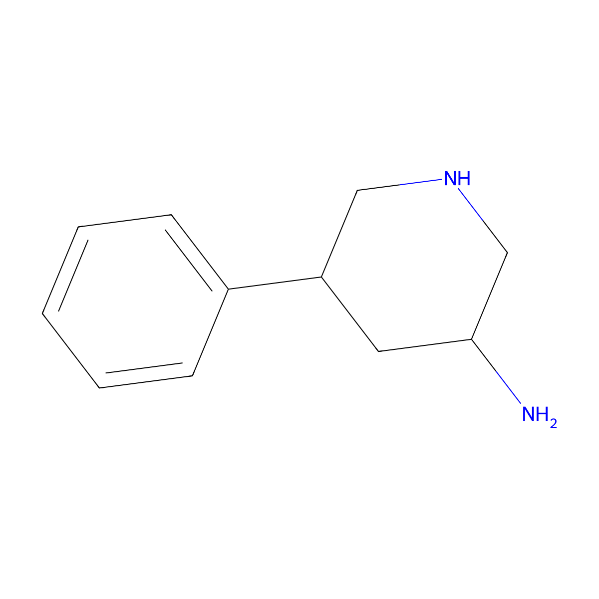 5-Phenylpiperidin-3-amine molecular structure, CAS 1203799-73-8